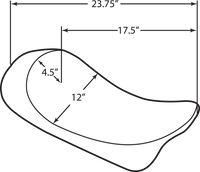 Thumbnail for DRAG SPECIALTIES Low Solo Seat - Smooth - FLHR '97-'07 0801-0727