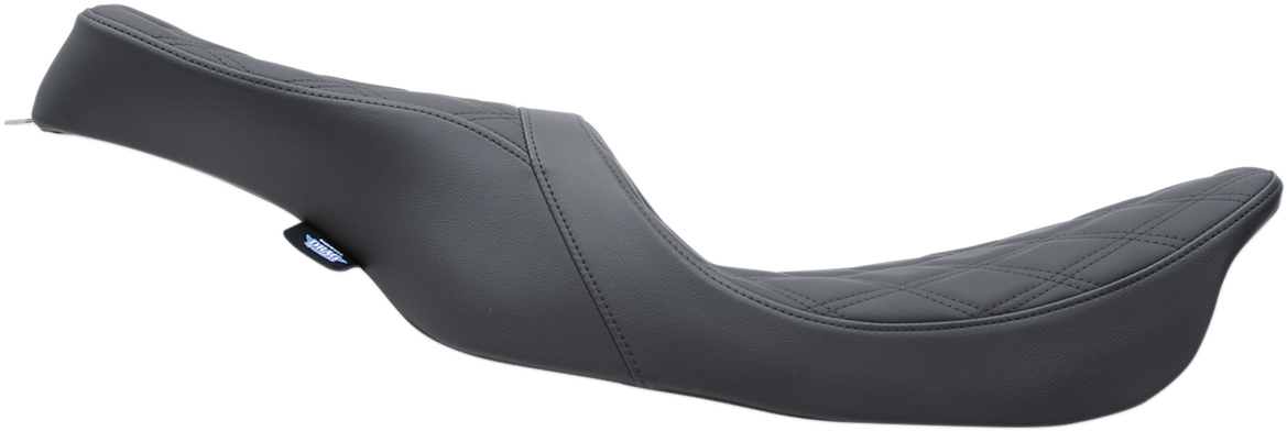 DRAG SPECIALTIES Predator 2-Up Seat - Double Diamond - Black Stitching - FL '99-'07 0801-1154
