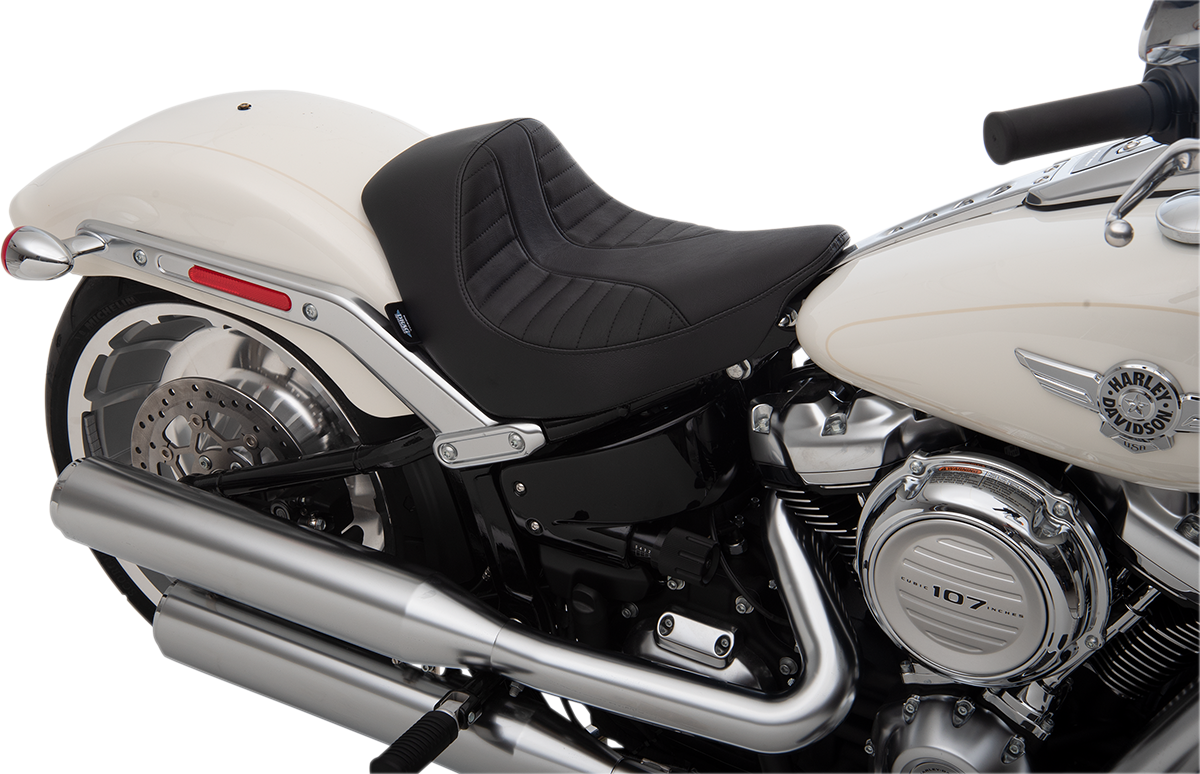 DRAG SPECIALTIES EZ-Solo Seat - Scorpion Stitch - Vinyl - FLFB/S '18-'22 0802-1185
