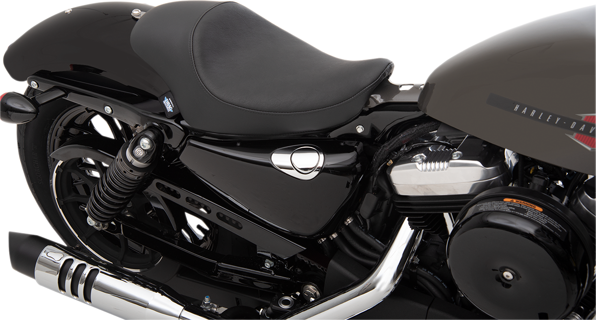 DRAG SPECIALTIES 3/4 Solo Seat - Black - Smooth - XL '04-'22 0804-0743