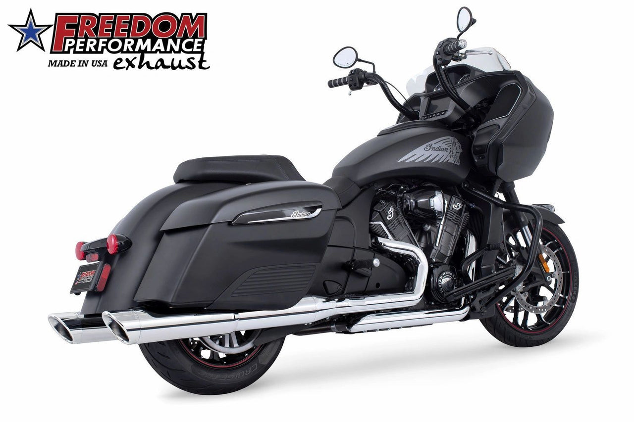 2 Step 4.5" Slash Cut Slip Ons Indian Chrome