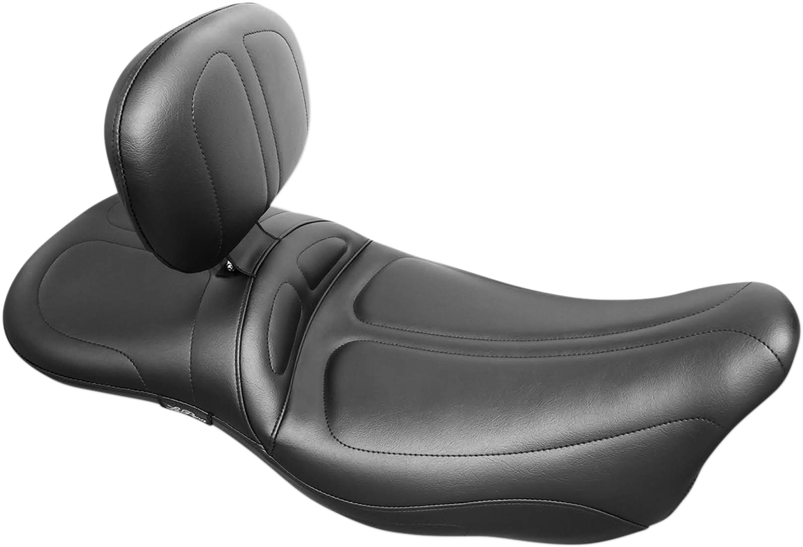 LE PERA Maverick Daddy Long Legs Seat - With Backrest - Black - Stitched - FL '08-'23 LK-957DLTBR