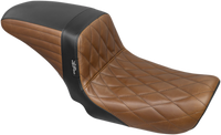 Thumbnail for LE PERA Kickflip Seat - Diamond - Black/Brown - FXD '06-'17 LK-591DMBRNBK