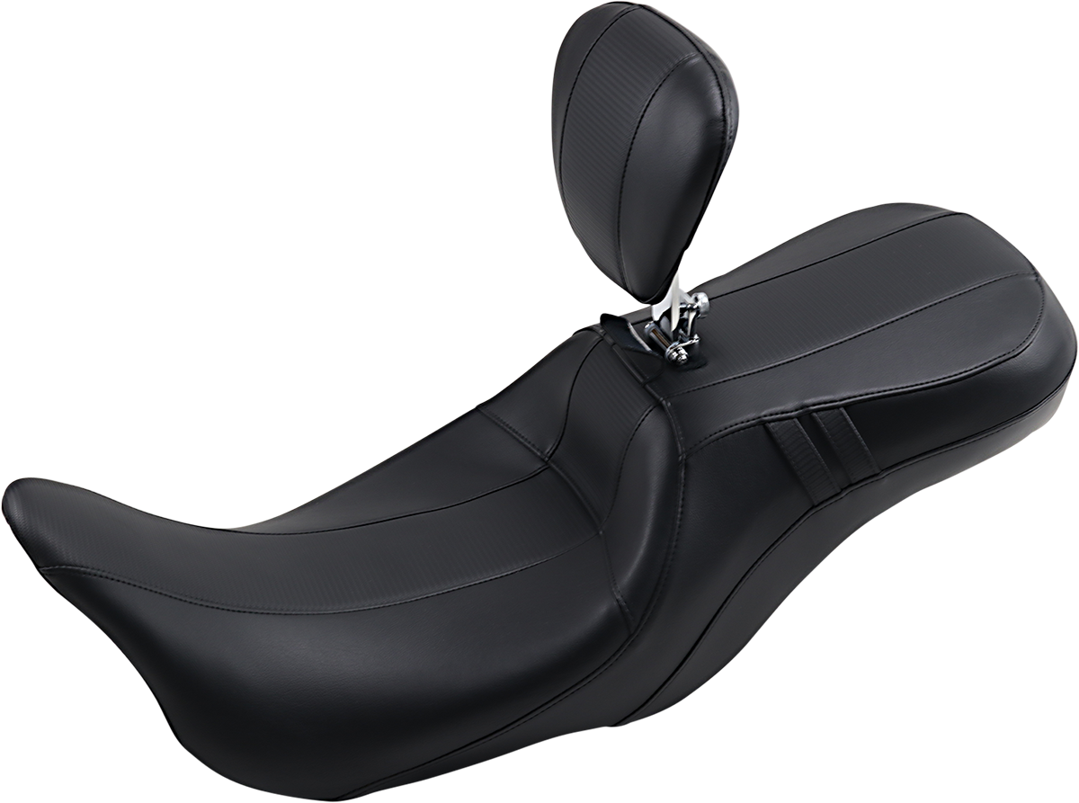 LE PERA Outcast GT Seat - 2-Up - With Backrest - Black Carbon Fiber - FL '08-'23 LK-997BRGT3