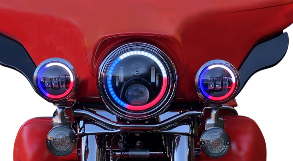 7" ProGlow Motorcycle LED Headlamp with Color Changing Halo (1994-2013)