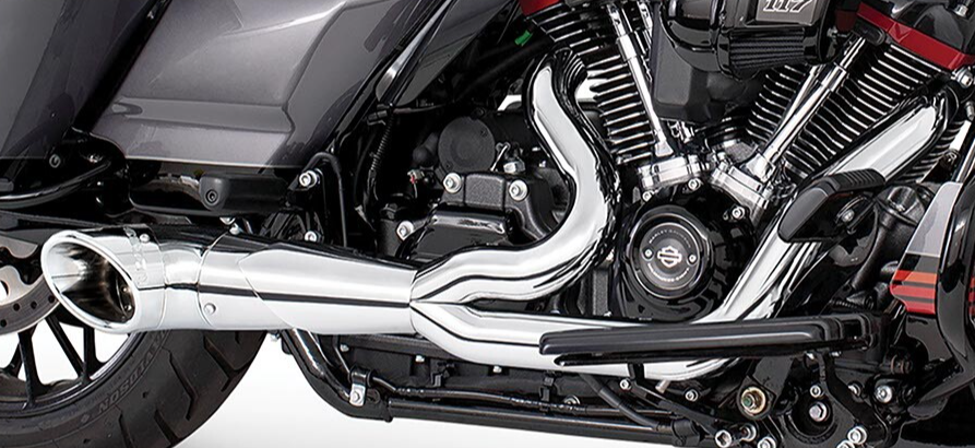 FREEDOM PERFORMANCE TURNOUT 2-1 CHROME W/CHROME TIP `17-UP FLT/H