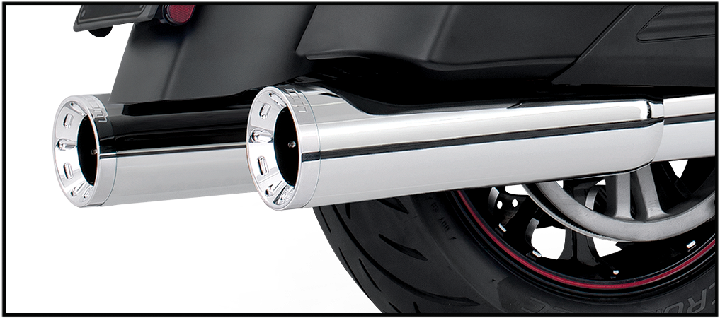 2 Step 4.5" Straight Slip Ons Indian Chrome
