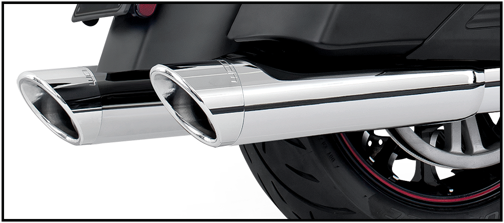 2 Step 4.5" Slash Cut Slip Ons Indian Chrome