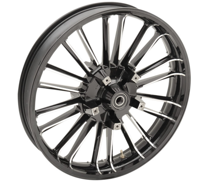 Atlantic 3D Rim - Motorcycle Rim - Black Cut - Front 21X3.5 2008-Up