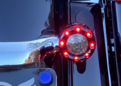 ProBEAM® Bullet Ringz™ 1157 Rear Turn Signals - Gloss Black & Red Lens
