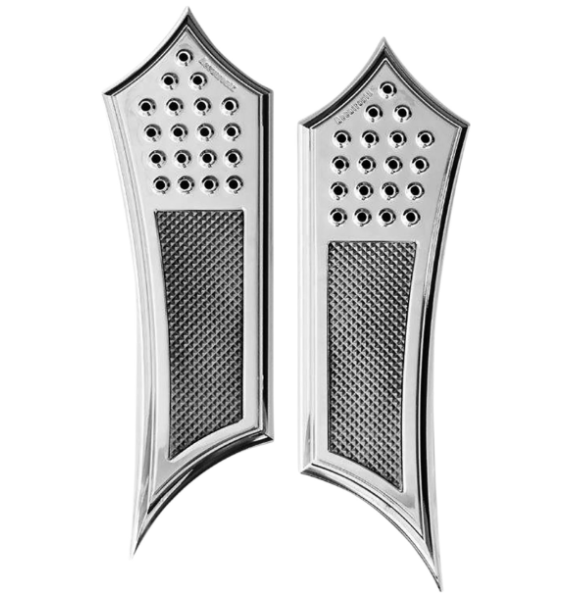 Chrome Knurled Motorcycle Floorboards