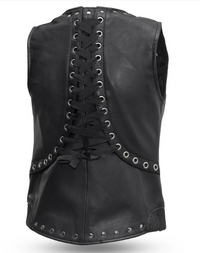 Thumbnail for Trinity Women's Motorcycle Leather Vest