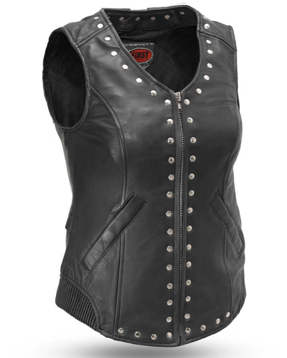Trinity Women's Motorcycle Leather Vest