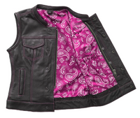 Thumbnail for Freedom Riderz Pink Women's Motorcycle Vest