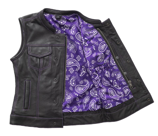 Freedom Riderz Purple Women's Motorcycle Vest