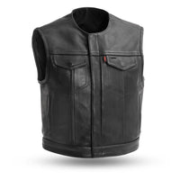 Thumbnail for Low Side Motorcycle Leather Vest