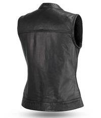Thumbnail for Ludlow Women's Motorcycle Leather Vest