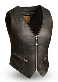 Thumbnail for Montana Women's Motorcycle Leather Vest