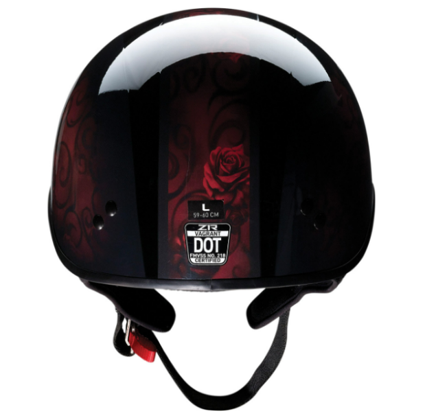 Vagrant Motorcycle Helmet - Red Catrina - Black