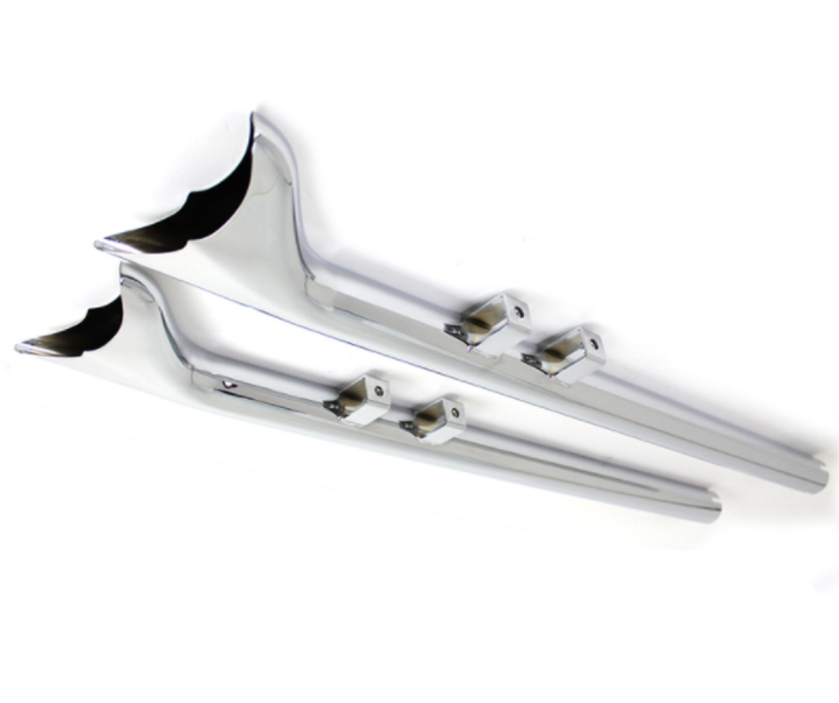 32" Scalloped Fishtail Set Chrome