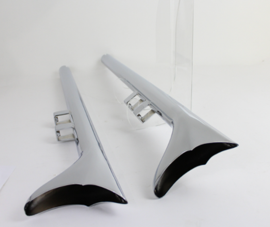 32" Scalloped Fishtail Set Chrome