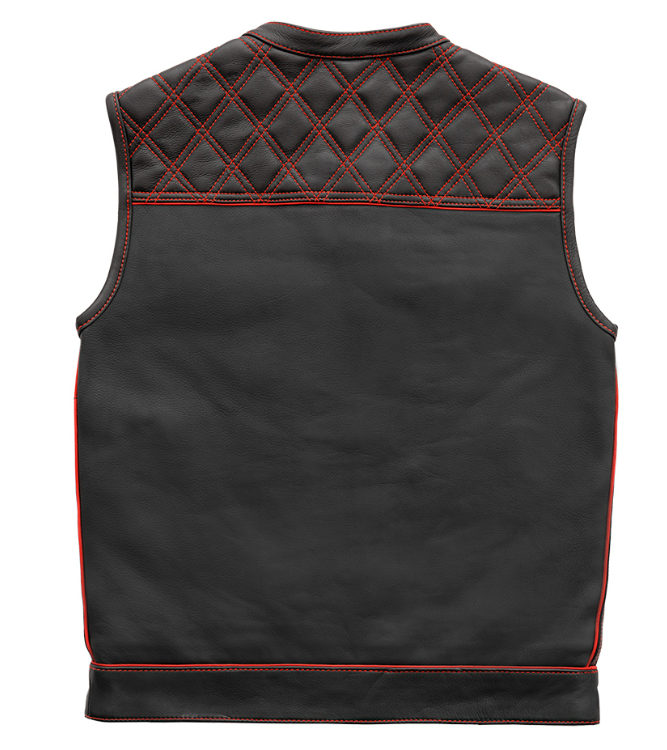 Red Checker Motorcycle Vest