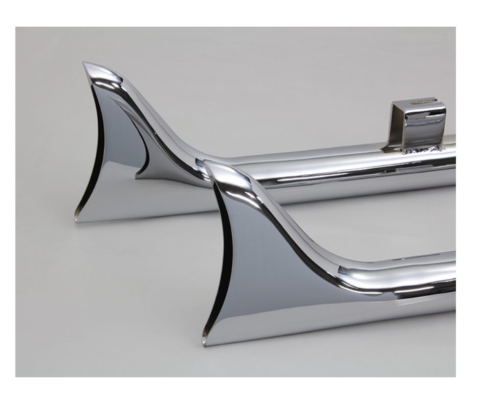 M8 36" Straight Fishtail Exhaust Extension Set Chrome