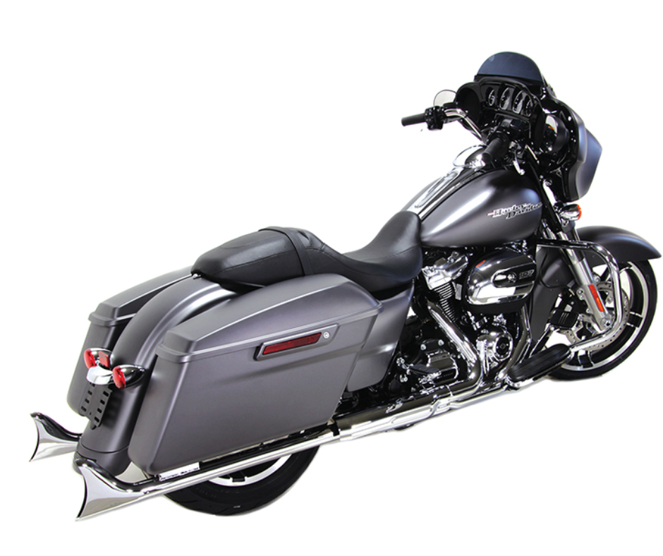 M8 36" Straight Fishtail Exhaust Extension Set Chrome