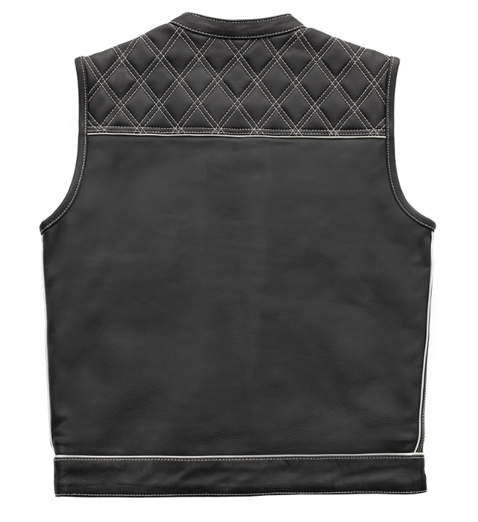 White Checker Motorcycle Vest