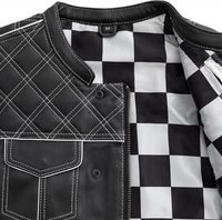 Thumbnail for White Checker Motorcycle Vest